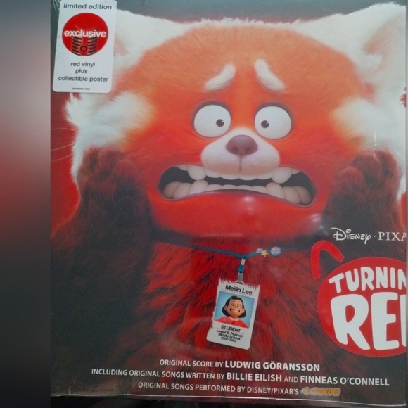 Disney Turing Red Movie Soundtrack Exclusive Red Vinyl - Picture 2 of 3